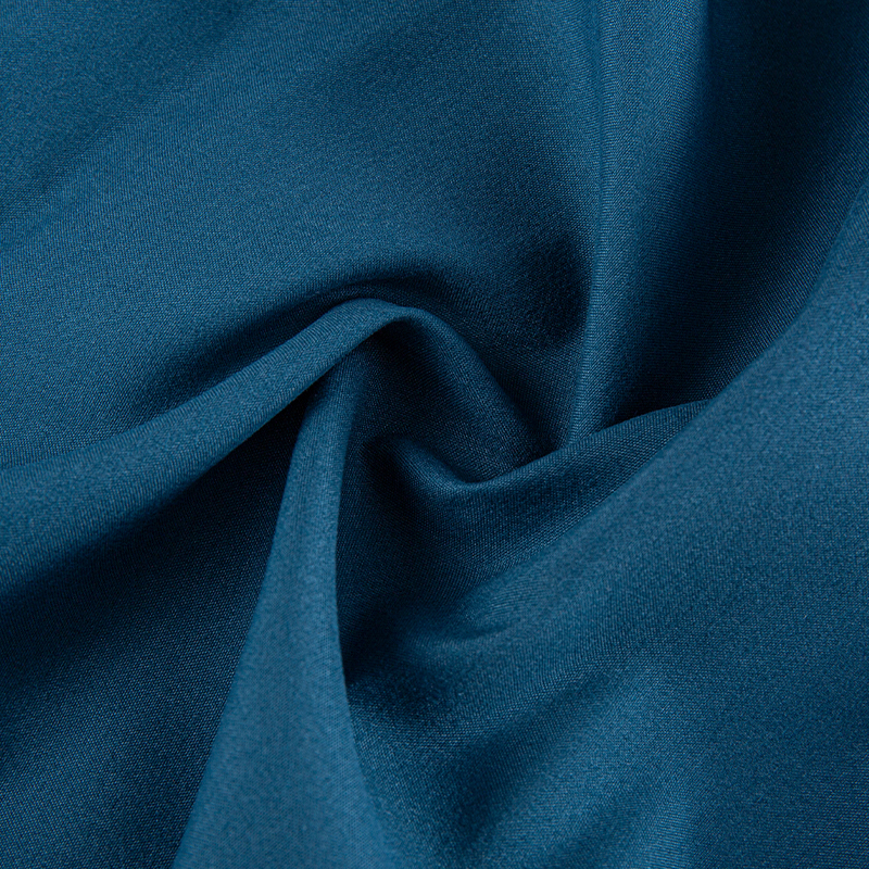 Profunda Teal Elasticitas Polyester Microfiber Dyed Fabric
